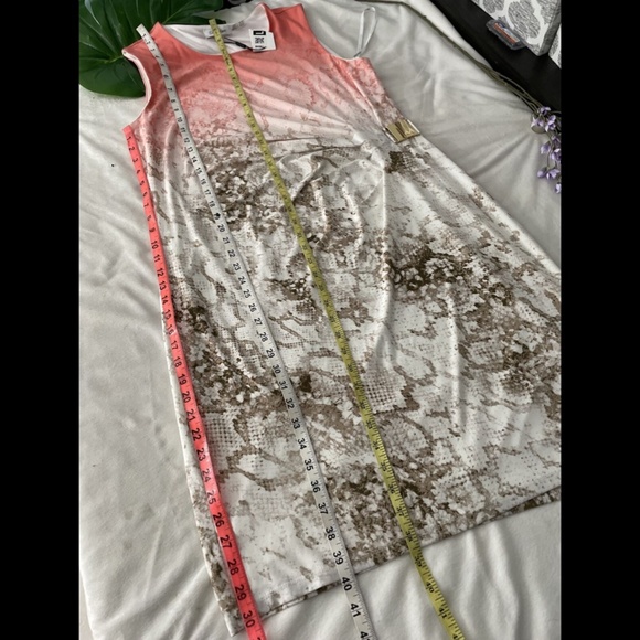 NWT Calvin Klein Ombre Python‎ Sheath Dress Porcelain Rose [PLUS 0X ] - Picture 4 of 12